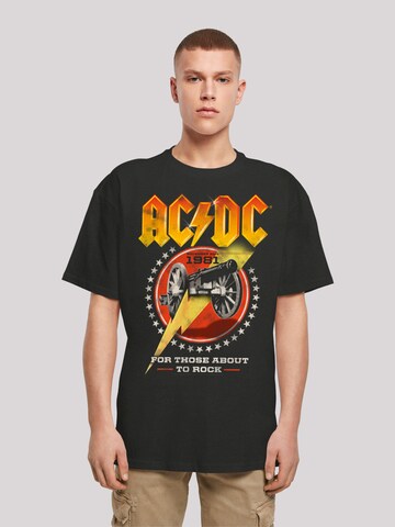 T-Shirt 'ACDC Rock Band Shirt For Those About To Rock 1981' F4NT4STIC en noir : devant