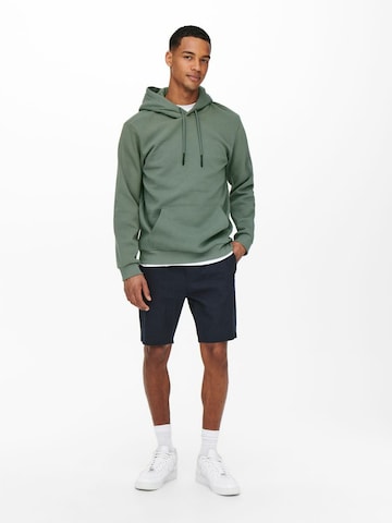 Only & Sons - Ajuste regular Sudadera 'Ceres' en verde