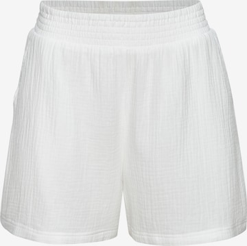 BEACH TIME Pyjamashorts in Weiß: Vorderseite