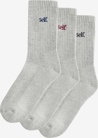 self. Socks in Grey: front