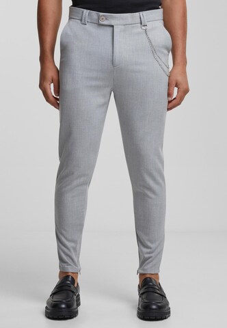 2Y Premium Slimfit Broek in Grijs: voorkant