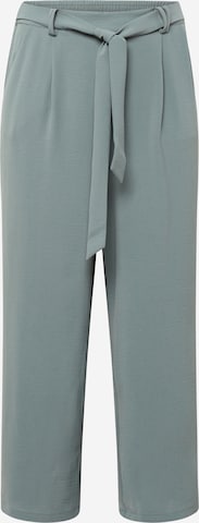ABOUT YOU Curvy Wide leg Pleat-Front Pants 'Liane' in Green: front