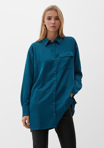 Camicia da donna di QS in blu: frontale