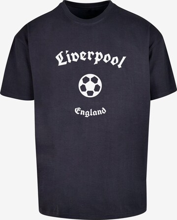 Maglietta 'Liverpool X' di Merchcode in blu: frontale