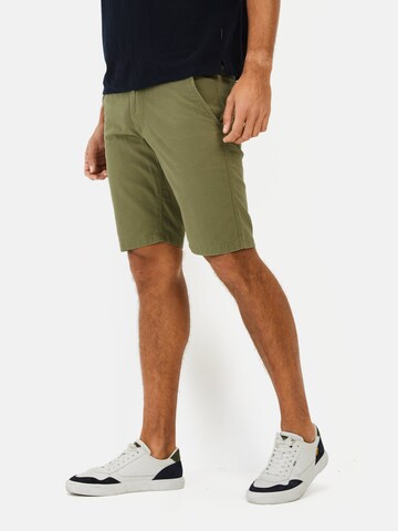 CAMEL ACTIVE Regular Chinoshorts aus Baumwolle mit Stretch in Grün: Vorderseite