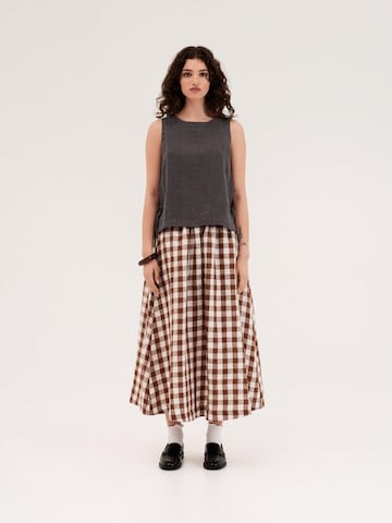 AmourLinen Top 'Rosie' in Grijs: voorkant