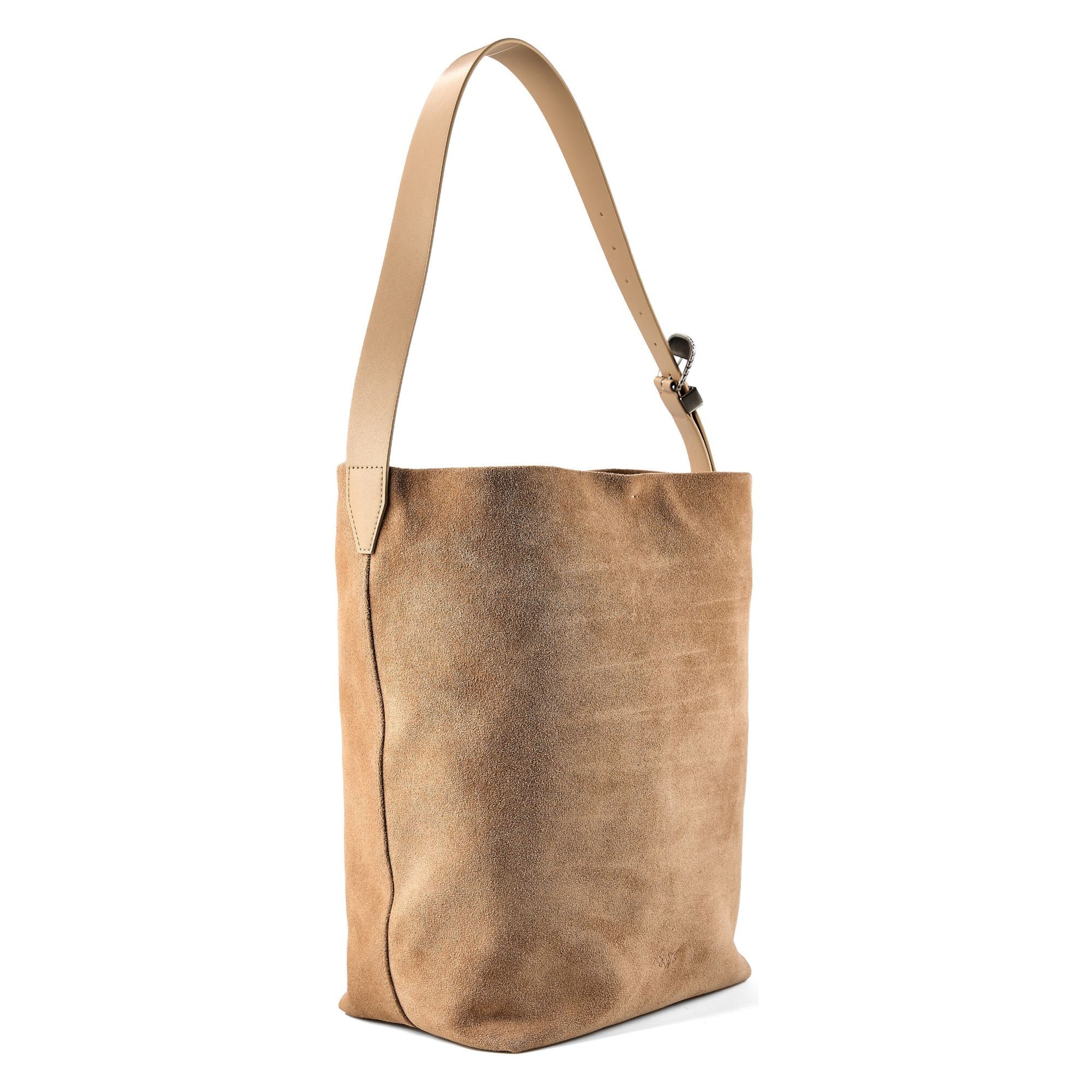 Borsa a spalla 'Bucket' di PINKO in beige