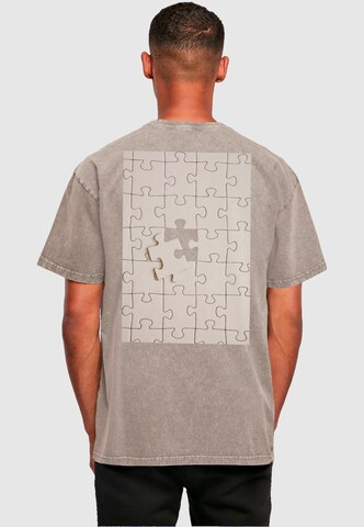 Merchcode Shirt 'Missing Piece' in Grey