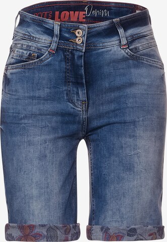 CECIL Slimfit Jeans in Blauw: voorkant