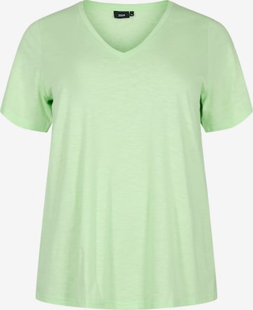 T-shirt 'Brea' Zizzi en vert : devant