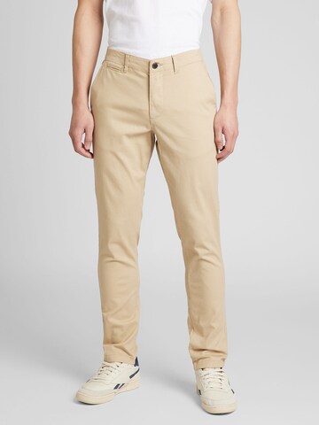 JACK & JONES Liibuv Chino-püksid 'MARCO FRED', värv beež: eest vaates