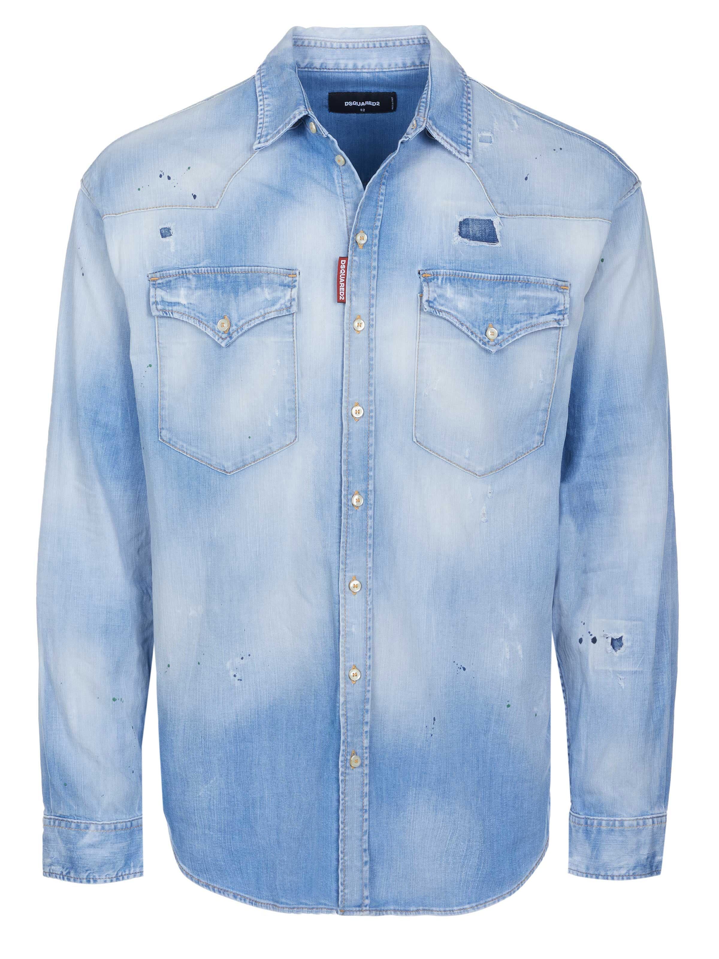 DS2 Shirt 'Dsquared2 Hemd'‌‌‌‌‌‌‌‌‌ in XS in hellblau, Produktansicht