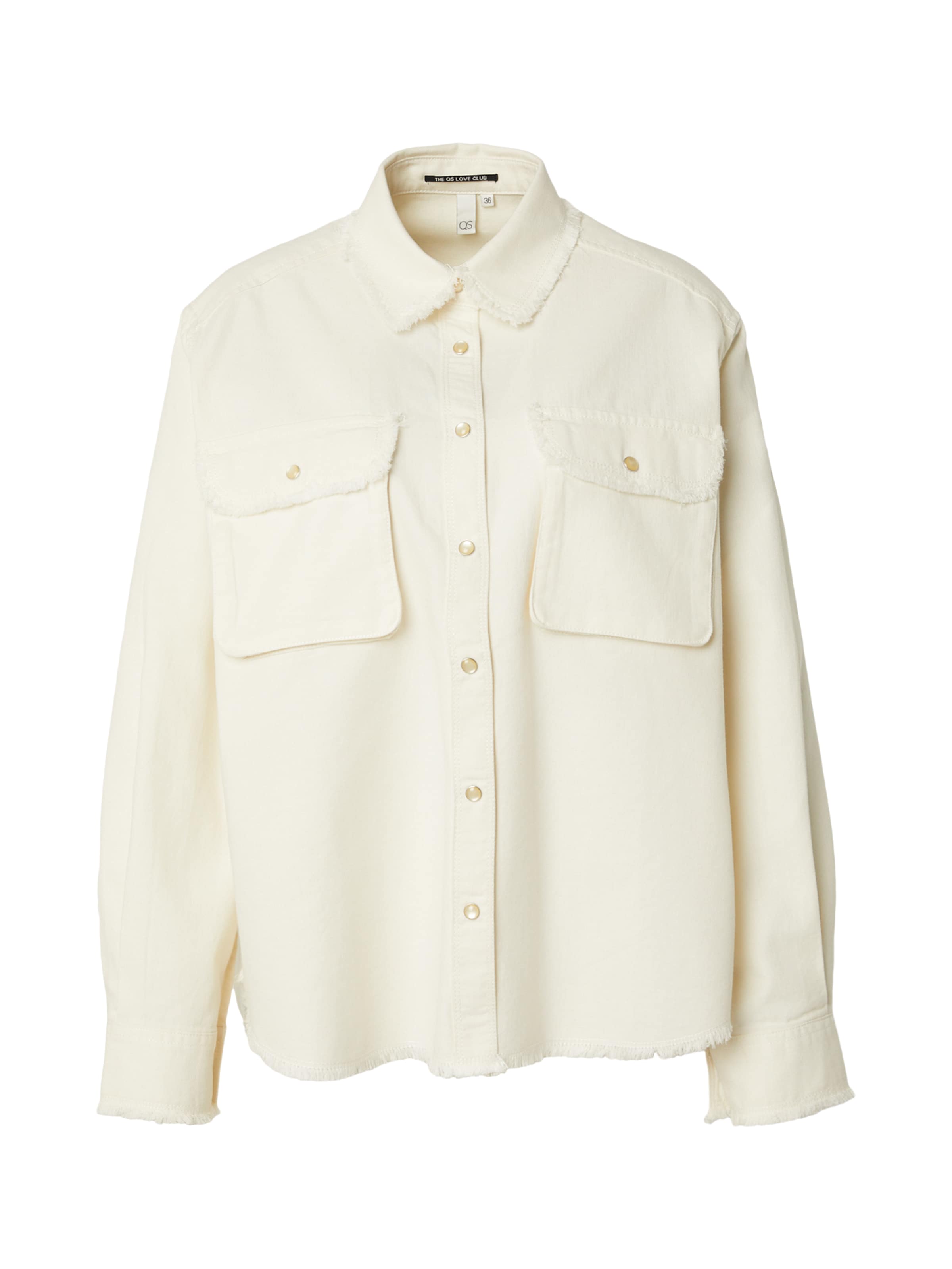 QS Between-season jacket in White: front