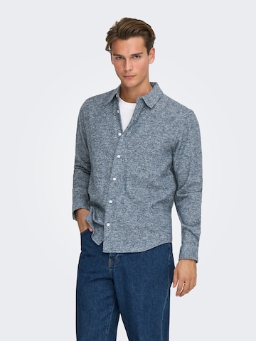 Only & Sons Regular fit Ing - kék