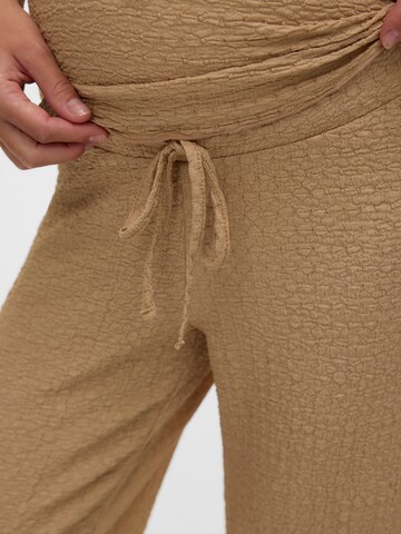 MAMALICIOUS - Pierna ancha Pantalón 'MLADINE' en beige