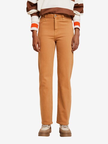 ESPRIT Regular Broek in Bruin: voorkant