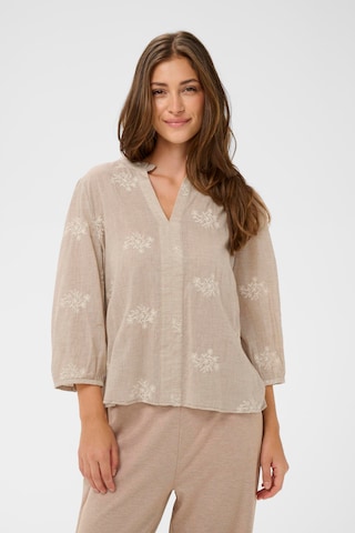 Cream Bluse in Braun: Vorderseite