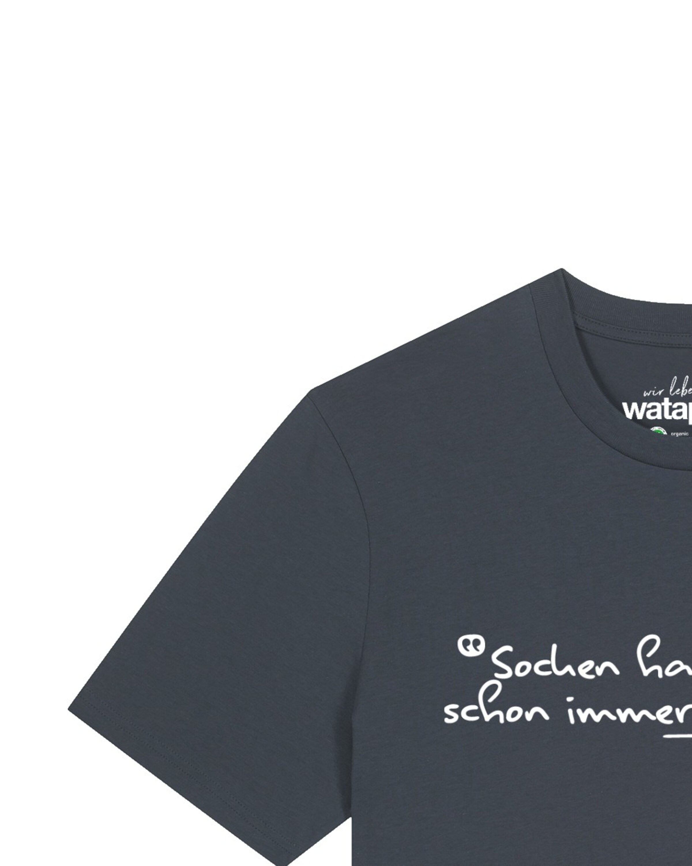 T-Shirt 'Socken Habe Ich Mir Schon Immer Gewünscht' Watapparel en gris