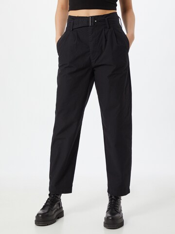 Loosefit Pantalon à pince 'Tailor High Loose Taper' LEVI'S ® en noir : devant