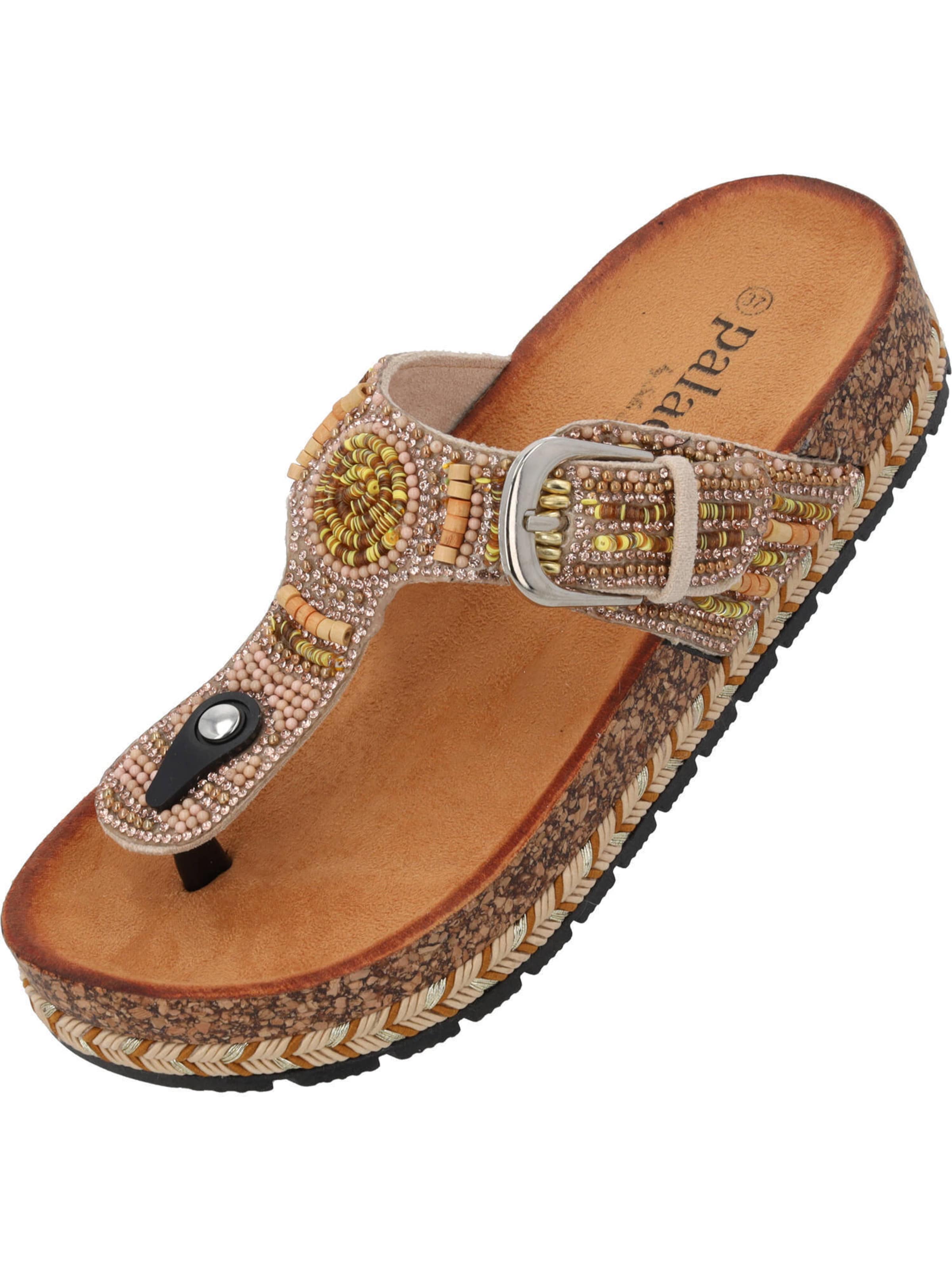Palado by Sila Sahin - Sandalias de dedo 'Ikoh ' en beige: frente