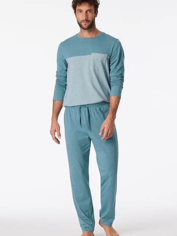 SCHIESSER Pyjama ' 95/5 Nightwear ' in Blau