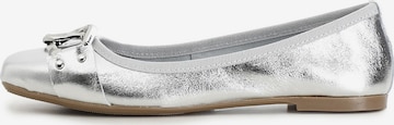CAFè NOIR Ballerina in Zilver: voorkant