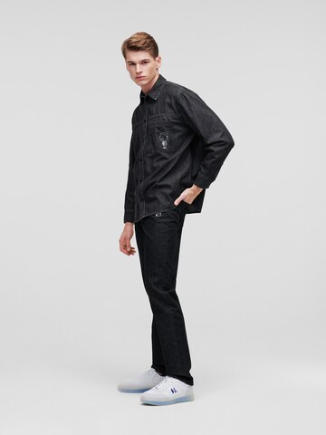 Karl Lagerfeld Comfort fit Overhemd ' Ikonik 2.0 ' in Zwart