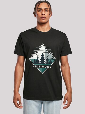 T-Shirt 'Hike More Mountains' F4NT4STIC en noir : devant