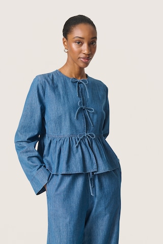 Chemisier 'SLChamy' SOAKED IN LUXURY en bleu : devant