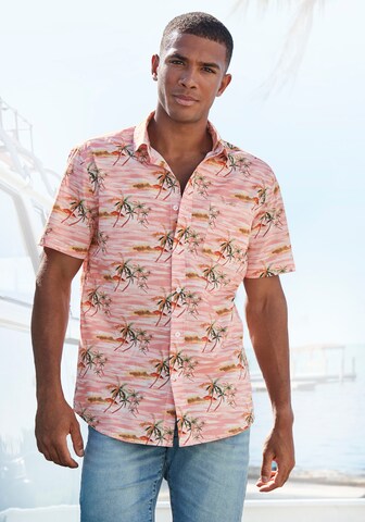 BEACH TIME Regular fit Button Up Shirt in Pink