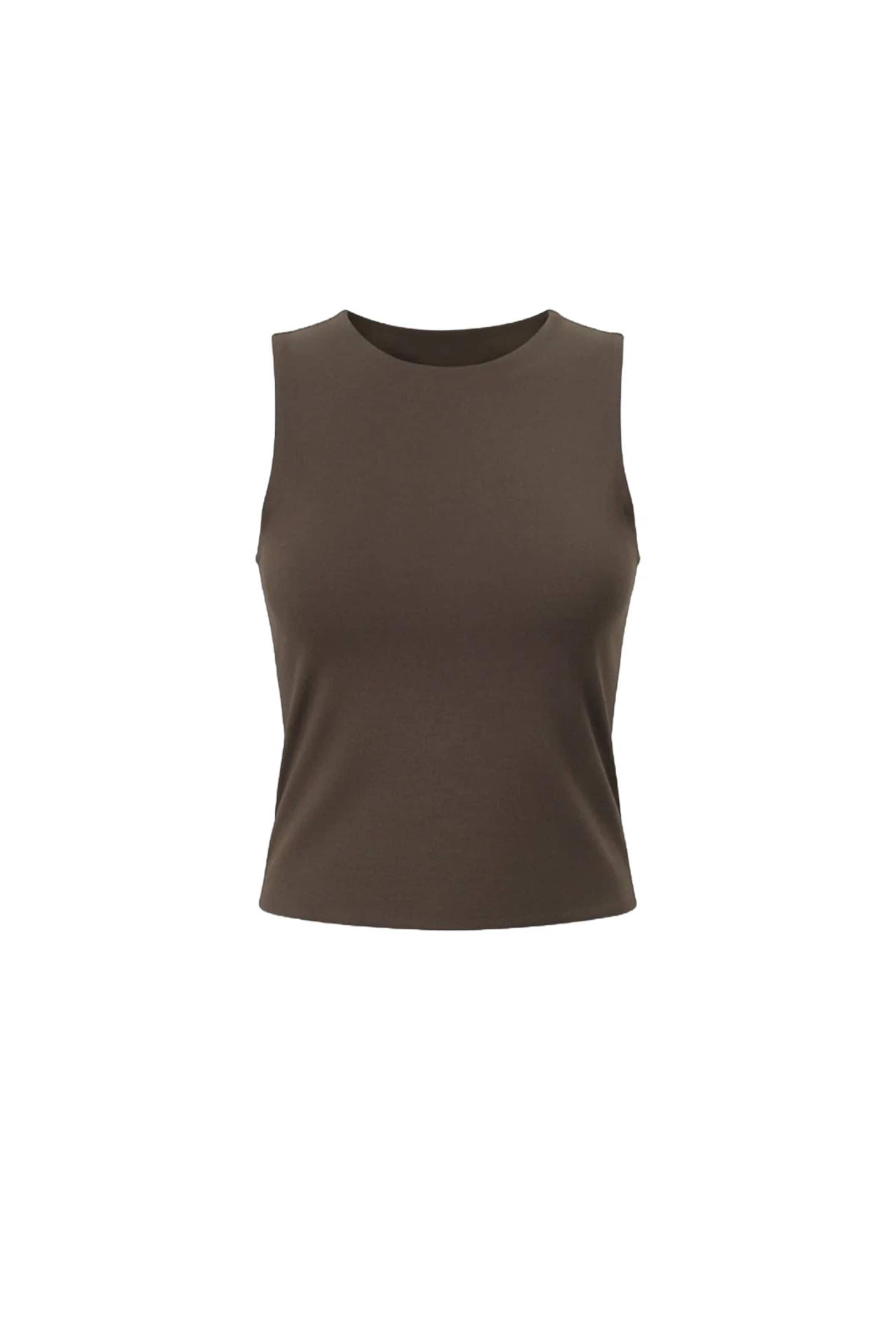 No Matter What Top in Braun: Vorderseite