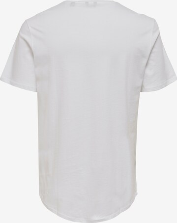 Only & Sons Regular Fit T-Shirt 'Matt' in Weiß