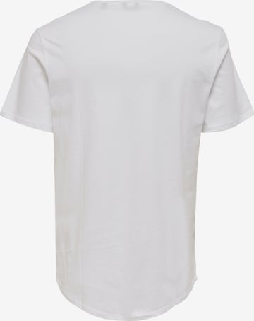 Regular fit Tricou 'Matt' de la Only & Sons pe alb