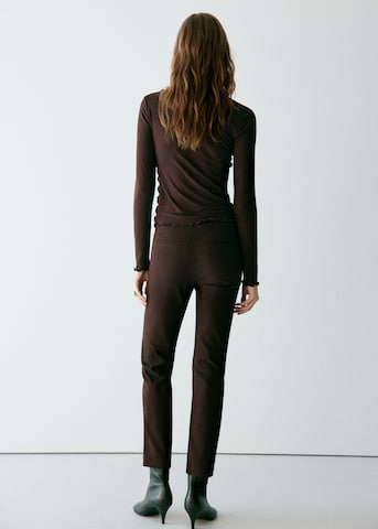 MANGO Shirt 'CURLITA' in Brown