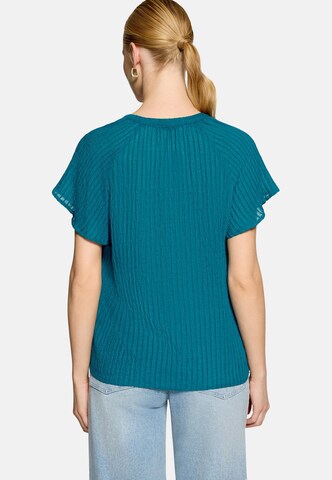 zero Bluse mit V-Ausschnitt in Blau