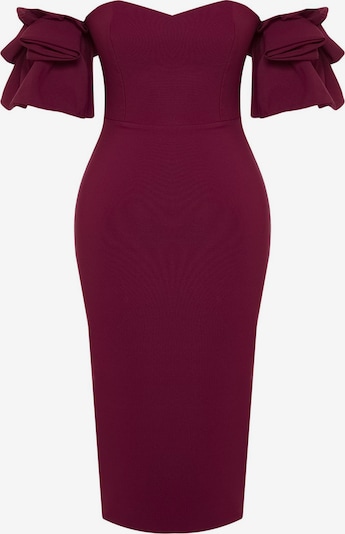Trendyol Kokteilové šaty - vínovo červená, Produkt