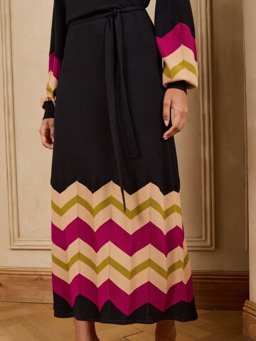 love & roses - Vestido de malha em preto