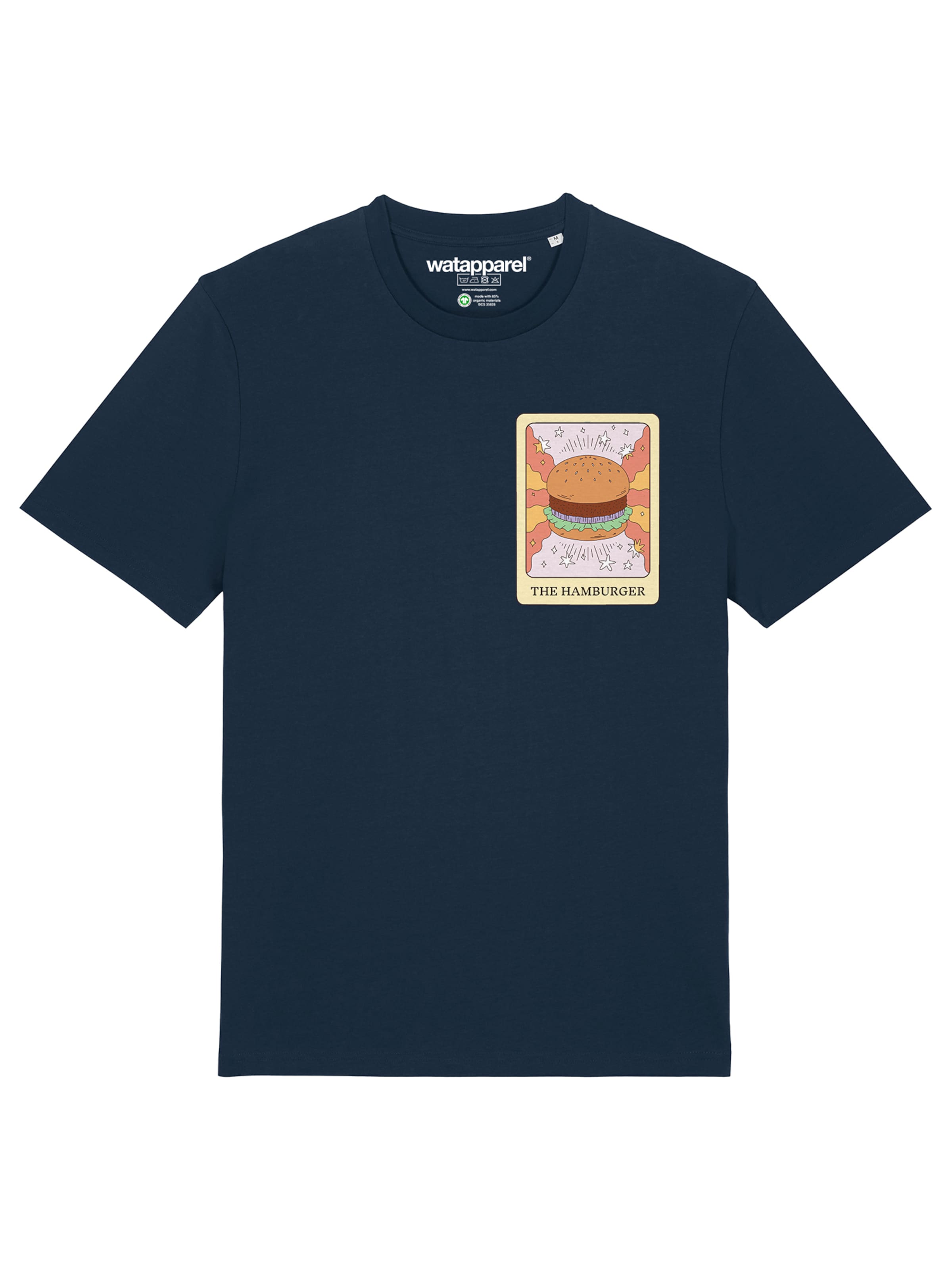 T-Shirt 'Tarot The Hamburger' Watapparel en bleu : devant