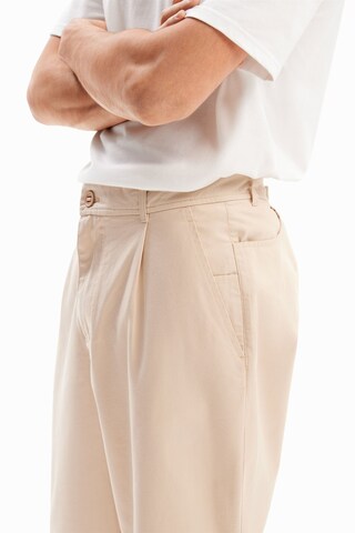 Desigual Regular Pleat-Front Pants in Beige