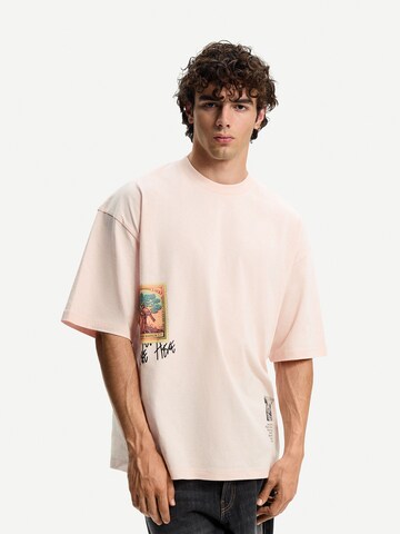 T-Shirt Bershka en rose : devant