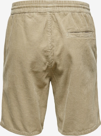 Only & Sons Loose fit Trousers 'Linus' in Beige