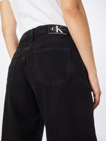 Calvin Klein Jeans Zvonové kalhoty Džíny – černá
