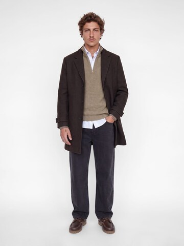 JACK & JONES Sweater 'Wesley' in Brown