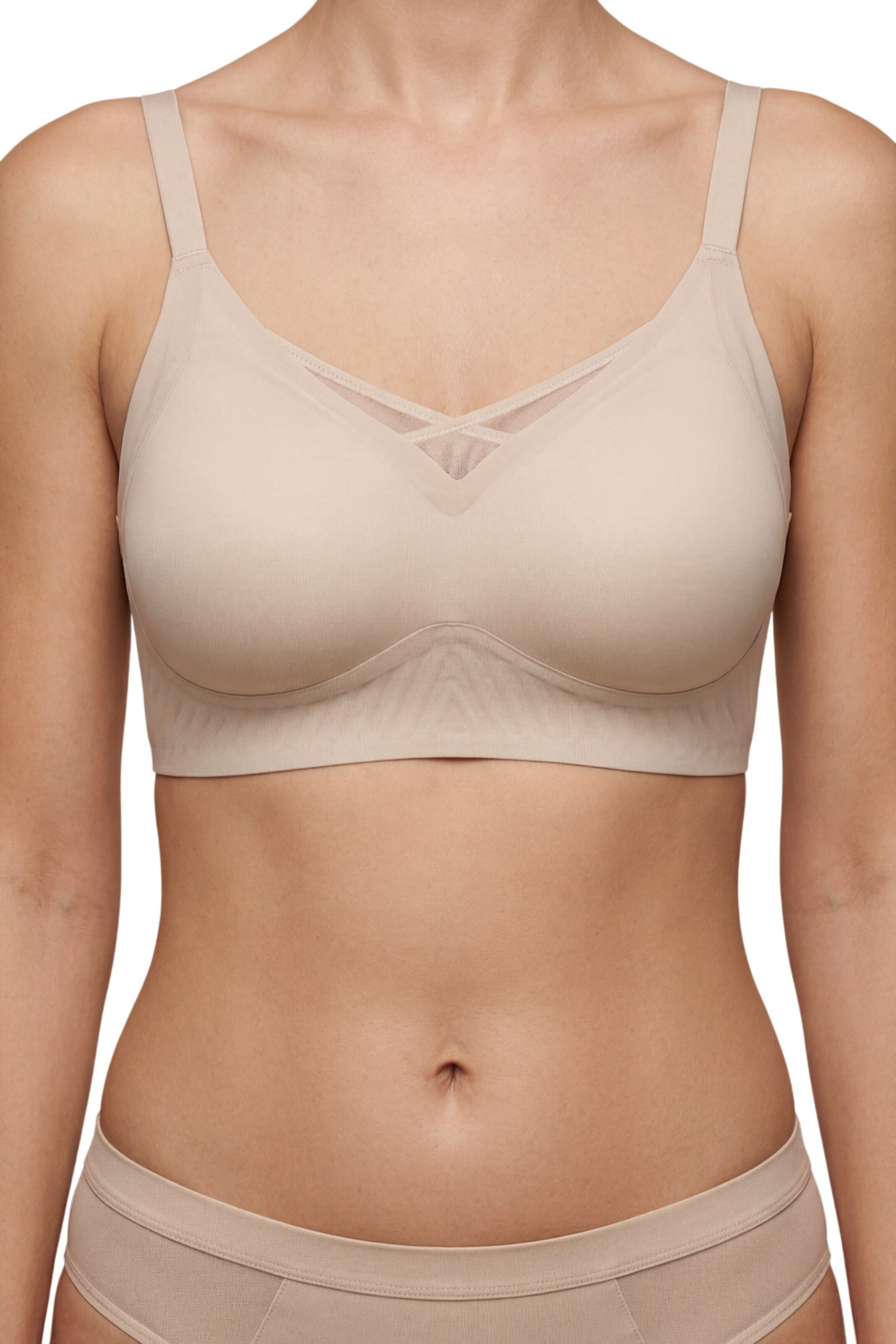 C&City Bralette Bra in Beige