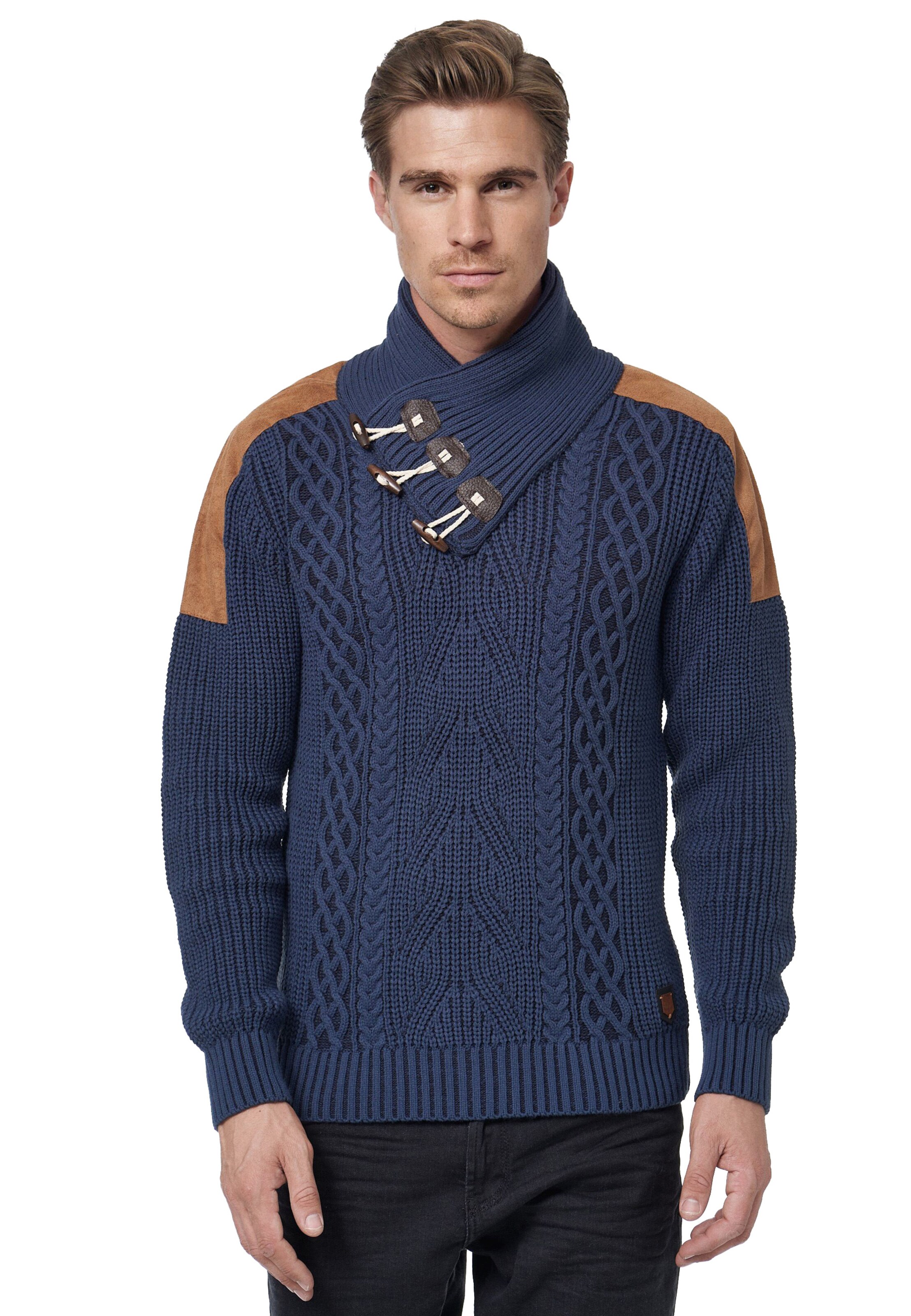 Rusty Neal Pullover in Blau: Vorderseite