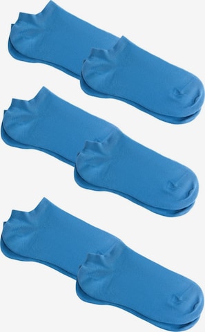 Albero Natur Ankle Socks 'Bio-Baumwoll-Sneakersocken Unisex - 6er Pack' in Blue: front