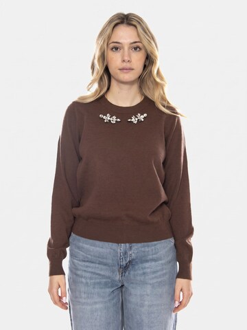 Pull-over wild pony en marron : devant