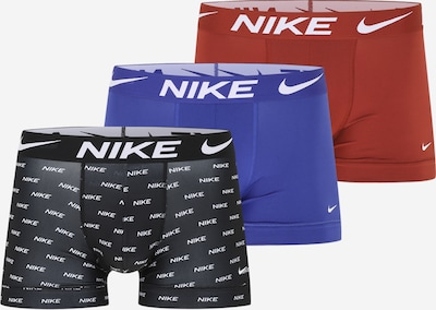 NIKE Underwear Boxers en bleu / rouge feu / noir / blanc, Vue avec produit