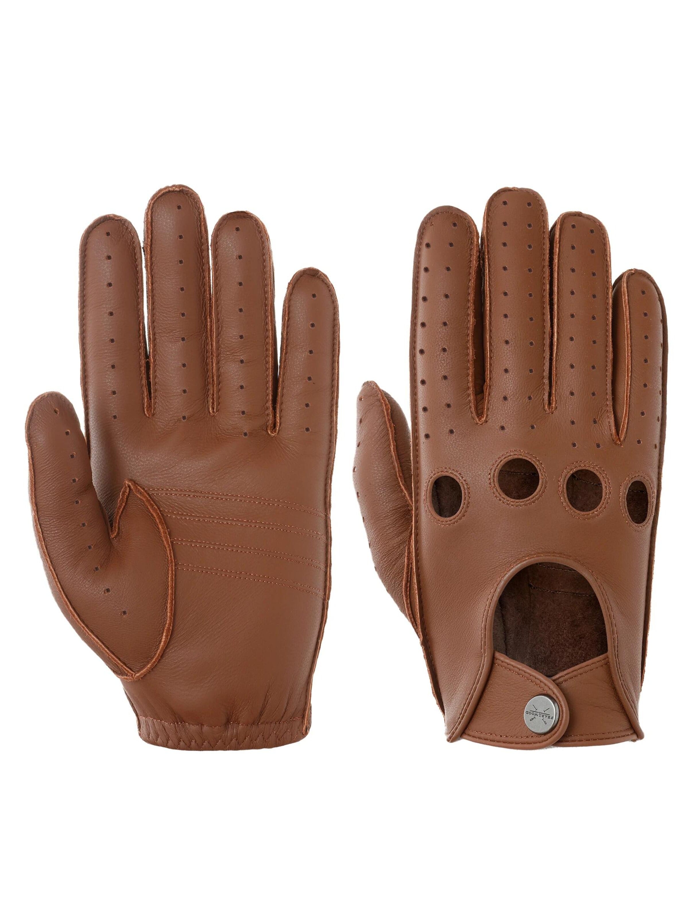 Pearlwood Full Finger Gloves 'CLARK' in Brown: front