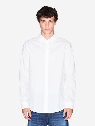 ARMANI EXCHANGE - Ajuste regular Camisa 'XM001587 AF16631' en blanco: frente